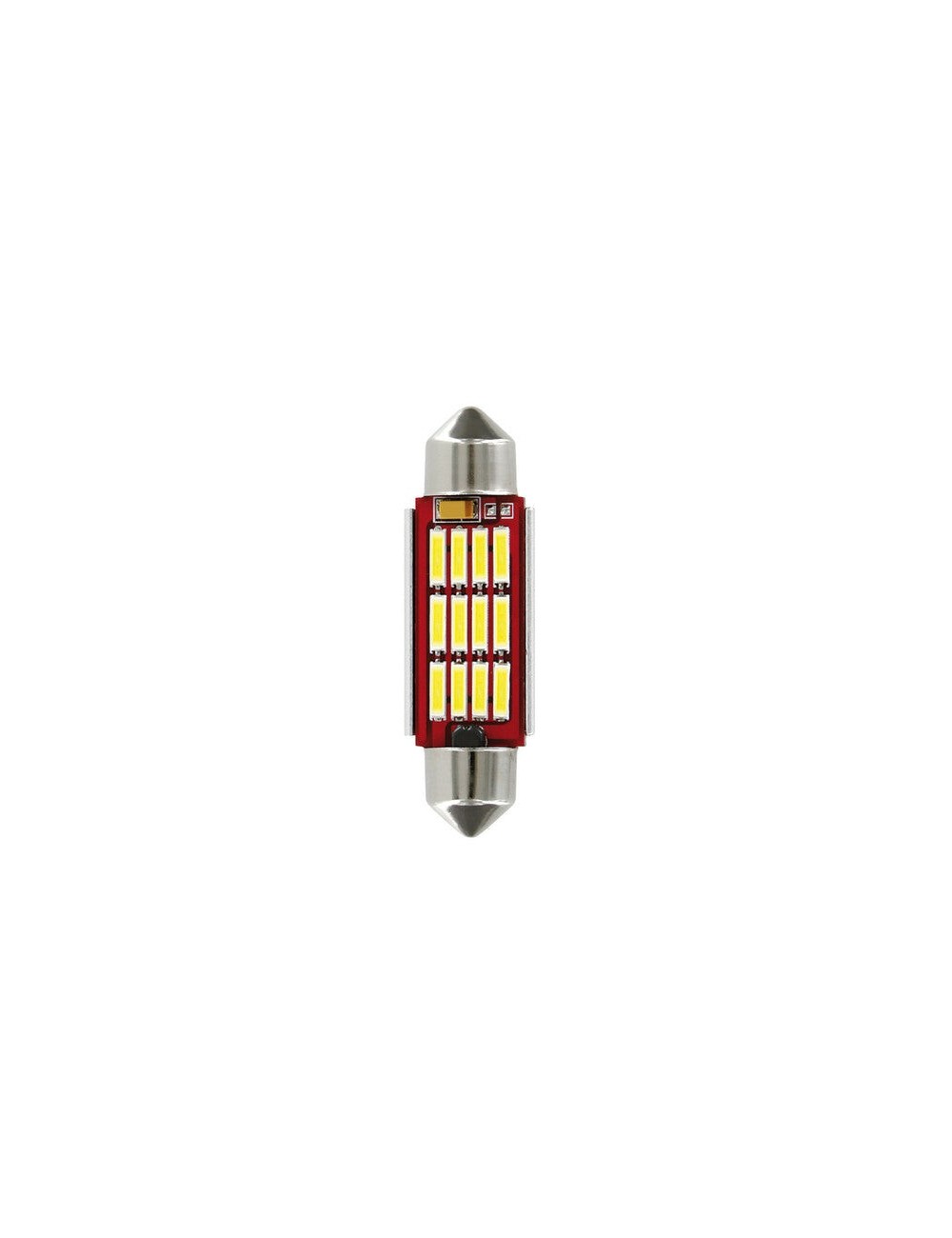 0/30V Led Series - 12 SMD x 1 chip - 12x41 mm - SV8,5-8 - 1 pz - D/Blister - Bianco - Doppia polarità - Resistenza incorporata