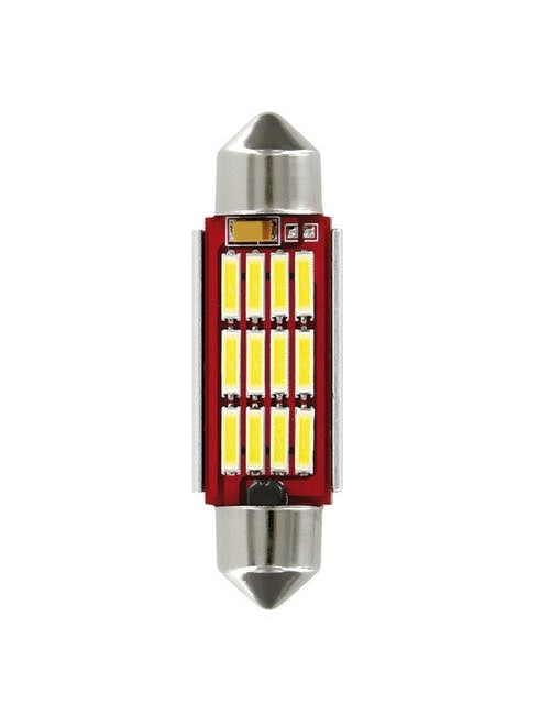 0/30V Led Series - 12 SMD x 1 chip - 12x41 mm - SV8,5-8 - 1 pz - D/Blister - Bianco - Doppia polarità - Resistenza incorporata