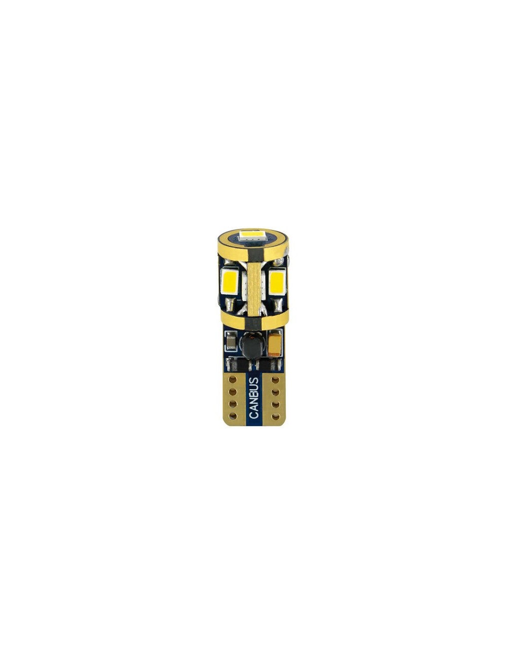 10/32V Mega-Led 9 - 9 SMD x 1 chip - (T10) - W2,1x9,5d - 2 pz - D/Blister - Bianco - Doppia polarità - Resistenza incorporata