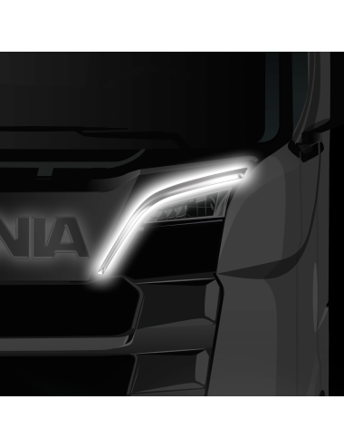 Ciglia luminose Scania S/R/G New Generation - acciaio retroilluminato per camion