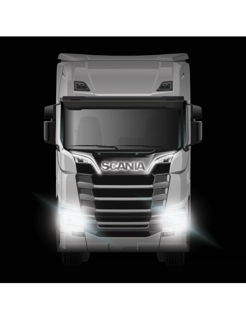 Ciglia luminose Scania S/R/G New Generation - acciaio retroilluminato per camion