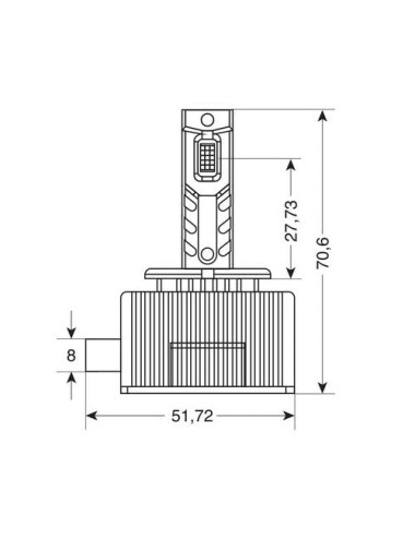 12-24V Lampade a Led per conversione fari Xenon - (D3S-D3R) - 35W - 2 pz - Scatola