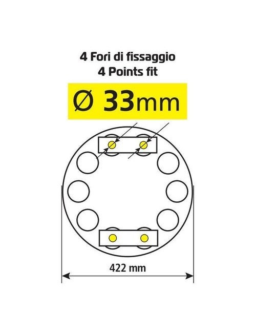 Coprimozzo in acciaio inox, per cerchi in lega