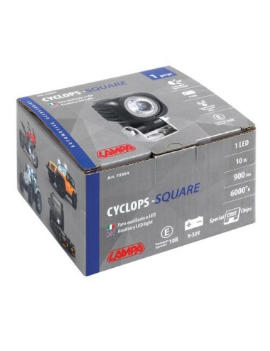 Cyclops-Square, faro ausiliario a 1 Led - 9/32V - Luce focalizzata