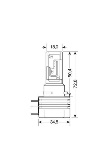 12/24V Halo Led Serie 11 Quick-Fit - (H15) - 15W - PGJ23t-1 - 2 pz - Scatola