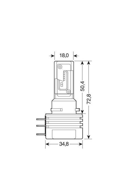 12/24V Halo Led Serie 11 Quick-Fit - (H15) - 15W - PGJ23t-1 - 2 pz - Scatola