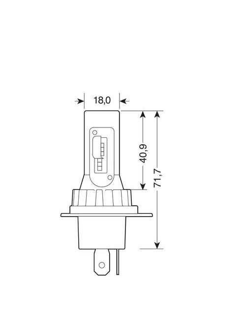 12/24V Halo Led Serie 11 Quick-Fit - (H4) - 15W - P43t - 2 pz - Scatola