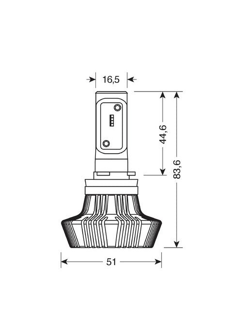 10/30V Halo Led Serie 1 - (H11) - 25W - PGJ19-2 - 1 pz - D/Blister