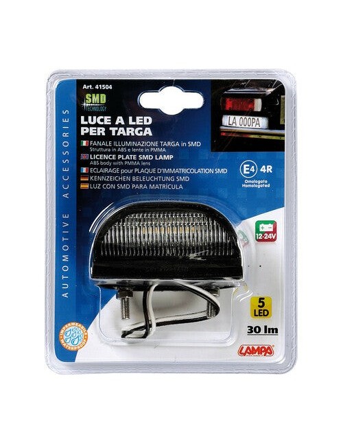 Fanale a Led smd, illuminazione targa, 10/30V