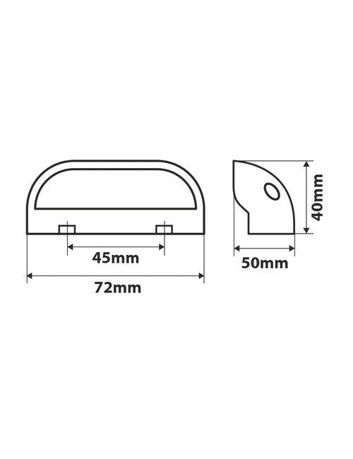 Fanale a Led smd, illuminazione targa, 10/30V