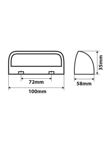 Fanale posteriore a Led, illuminazione targa e luce di posizione, 12/24V