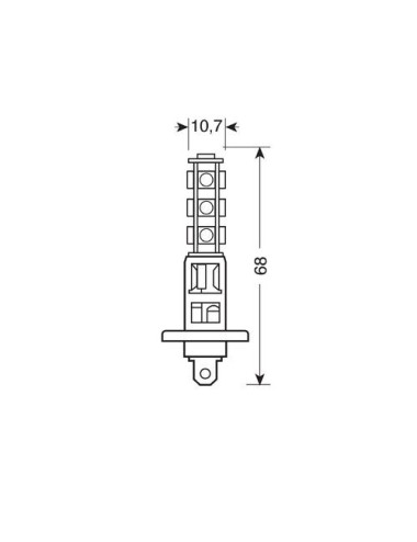 24/28V Hyper-Led 39 - 13 SMD x 3 chips - (H1) - P14,5s - 1 pz - D/Blister - Bianco