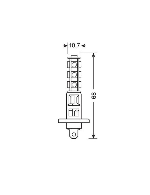 24/28V Hyper-Led 39 - 13 SMD x 3 chips - (H1) - P14,5s - 1 pz - D/Blister - Bianco