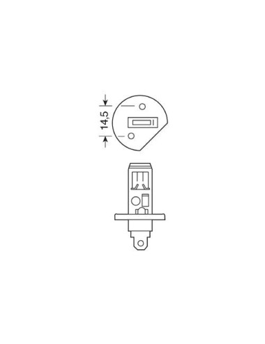 24/28V Hyper-Led 39 - 13 SMD x 3 chips - (H1) - P14,5s - 1 pz - D/Blister - Bianco