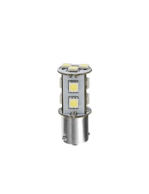 24/28V Led Series - 11 SMD x 3 chips - (P21W) - BA15s - 1 pz - D/Blister - Bianco - Doppia polarità