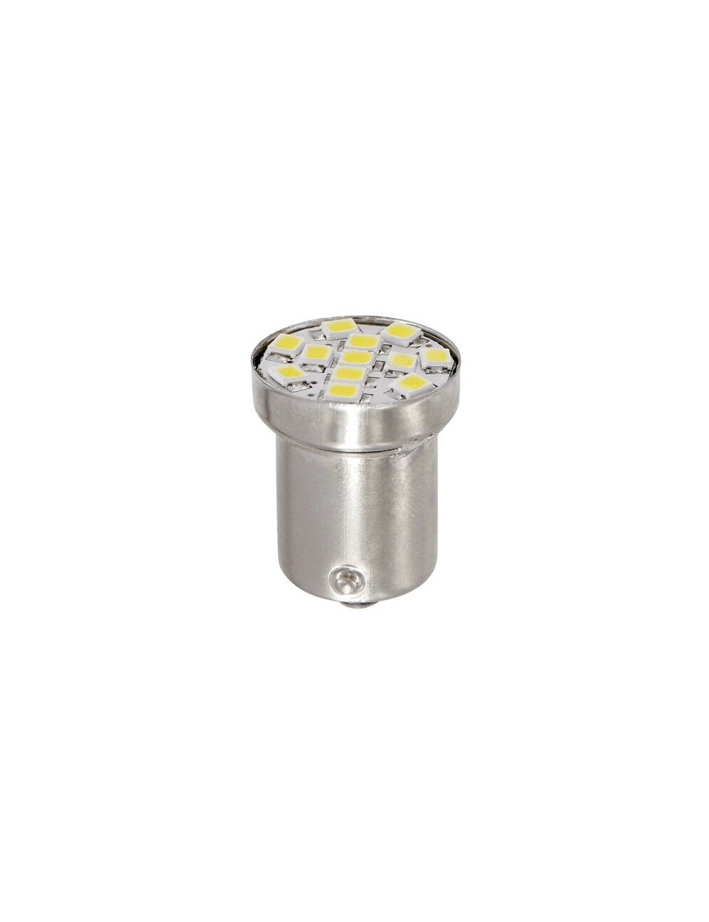 24/28V Led Series - 12 Smd x 1 chip - (R5W-R10W) - BA15s - 1 pz - D/Blister - Bianco - Doppia polarità