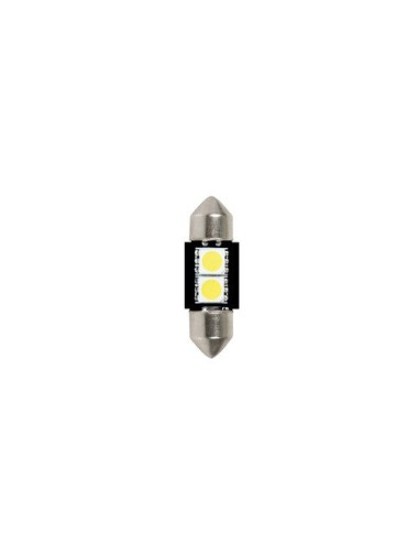 24/28V Led Series - 2 SMD x 3 chips - 10x31 mm - SV8,5-8 - 2 pz - D/Blister - Bianco - Doppia polarità