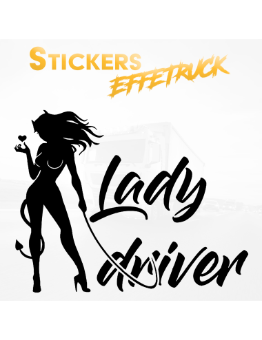 LADY DRIVER - Adesivo prespaziato Personalizzato