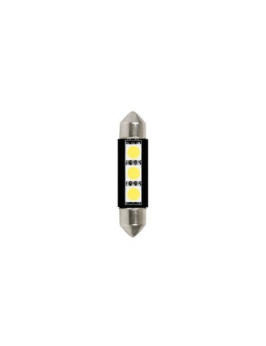 24/28V Led Series - 3 SMD x 3 chips - 10x39 mm - SV8,5-8 - 2 pz - D/Blister - Bianco - Doppia polarità