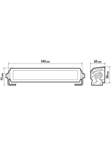 Led-Line Holland Style, barra a Led 2 funzioni - 10/30V - 545x50 mm