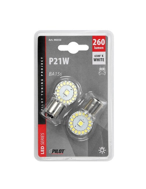 24/28V Led Series - 34 SMD x 3 chips - (P21W) - BA15s - 2 pz - D/Blister - Bianco