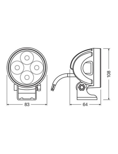 LEDriving Round VX80-WD - 12/24V