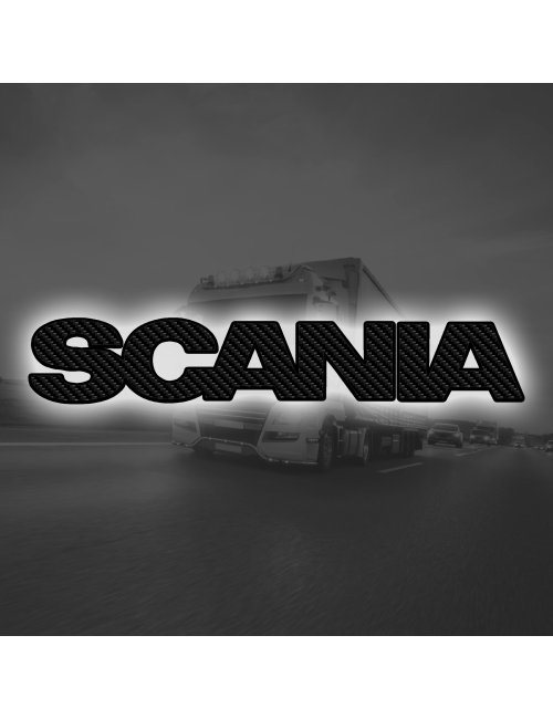 Logo retroilluminato Compatibile con Scania - Scritta Carbon Look