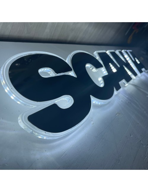 Logo retroilluminato Compatibile con Scania - Scritta Liscia