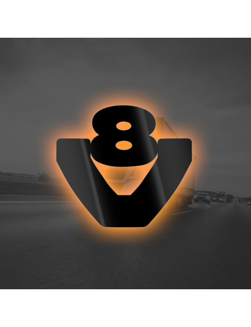 Logo retroilluminato V8