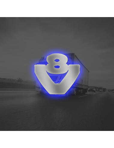 Logo V8 Anteriore Mini Acciaio