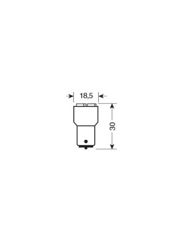 24/28V Led Series - 4 SMD x 3 chips - (P21W) - BA15s - 20 pz - D/Blister - Bianco - Doppia polarità