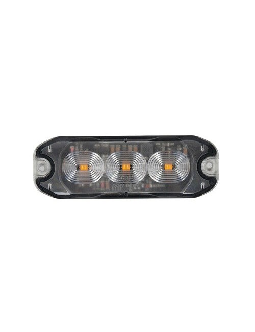 Luce di segnalazione multifunzione a 3 Led, 12/24V - 88x30 mm - Arancio