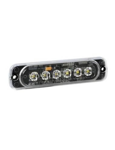 Luce di segnalazione multifunzione a 6 Led, 12/24V - Arancio