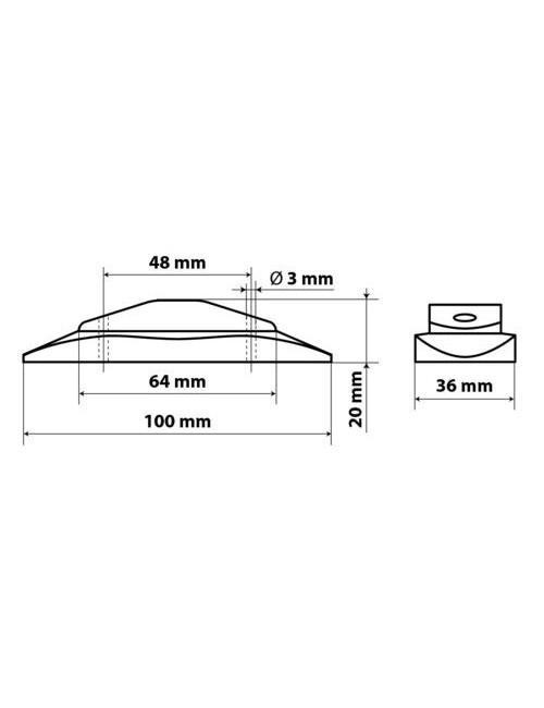 Luce ingombro a 2 Led, 24V - Arancio