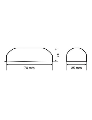 Luce ingombro a 2 Led, 24V - Bianco