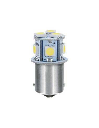 24/28V Led Series - 8 SMD x 1 chip - (P21W) - BA15s - 20 pz - Scatola - Bianco - Doppia polarità