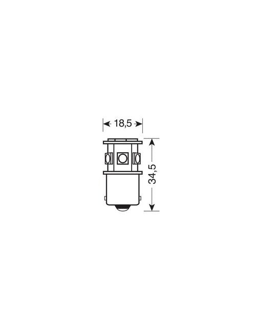 24/28V Led Series - 8 SMD x 1 chip - (P21W) - BA15s - 20 pz - Scatola - Bianco - Doppia polarità