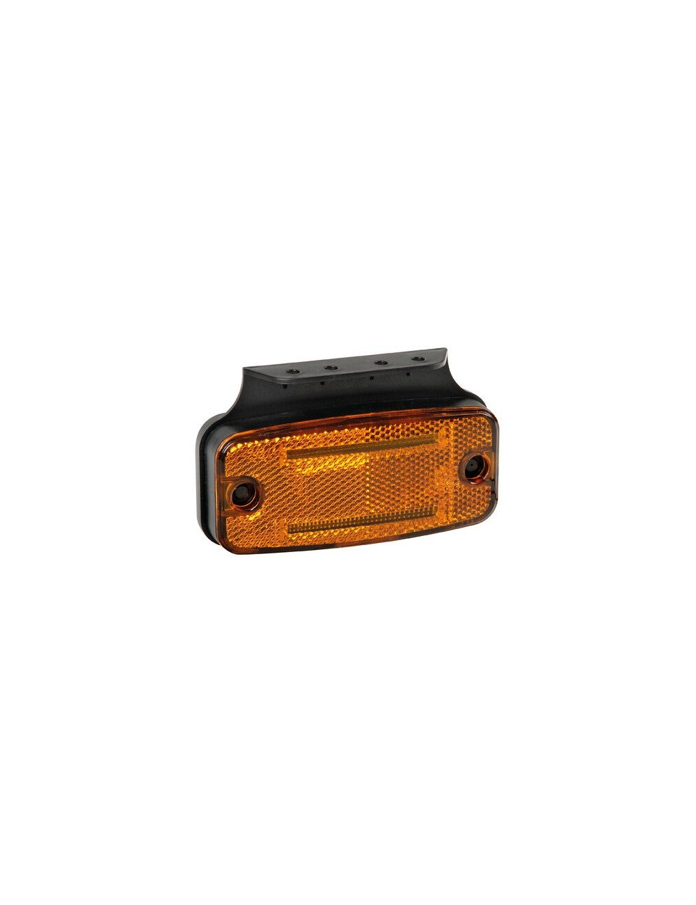 Luce ingombro con catarifrangente e staffa, 10/30V - 2 Led - Arancio