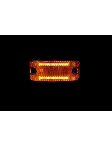 Luce ingombro con catarifrangente e staffa, 10/30V - 2 Led - Arancio