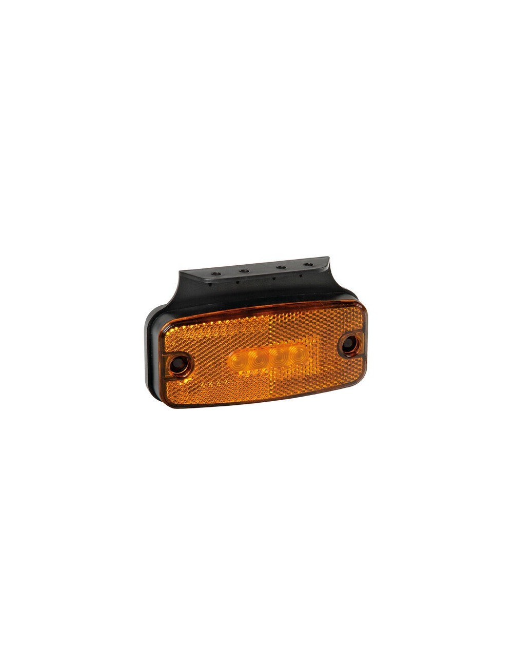 Luce ingombro con catarifrangente e staffa, 10/30V - 4 Led - Arancio