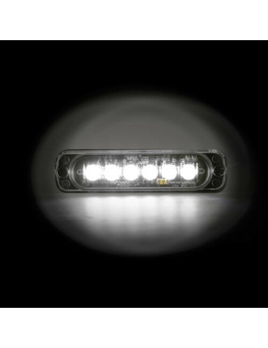 Luce strobo multifunzione a 6 Led, 12/24V - Bianco