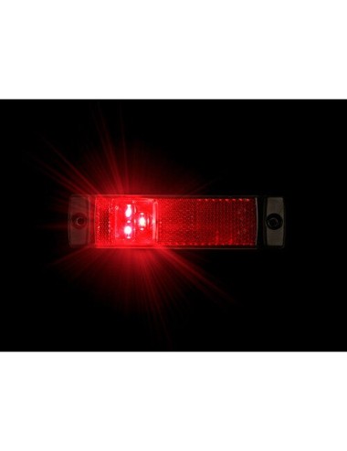 Luce supplementare a 3 Led con catarifrangente - 24V - Rosso