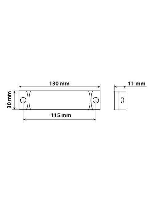 Luce supplementare a 3 Led con catarifrangente - 24V - Rosso