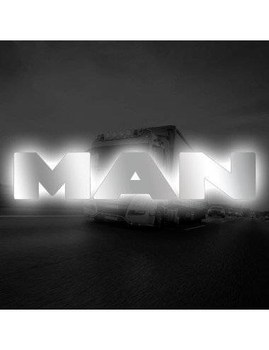 Man - Scritta man acciaio retroilluminato