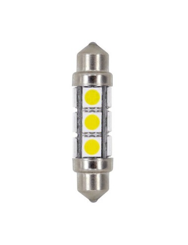 24/30V Led Series - 12 SMD x 3 chips - 11x41 mm - SV8,5-8 - 2 pz - D/Blister - Bianco - Doppia polarità