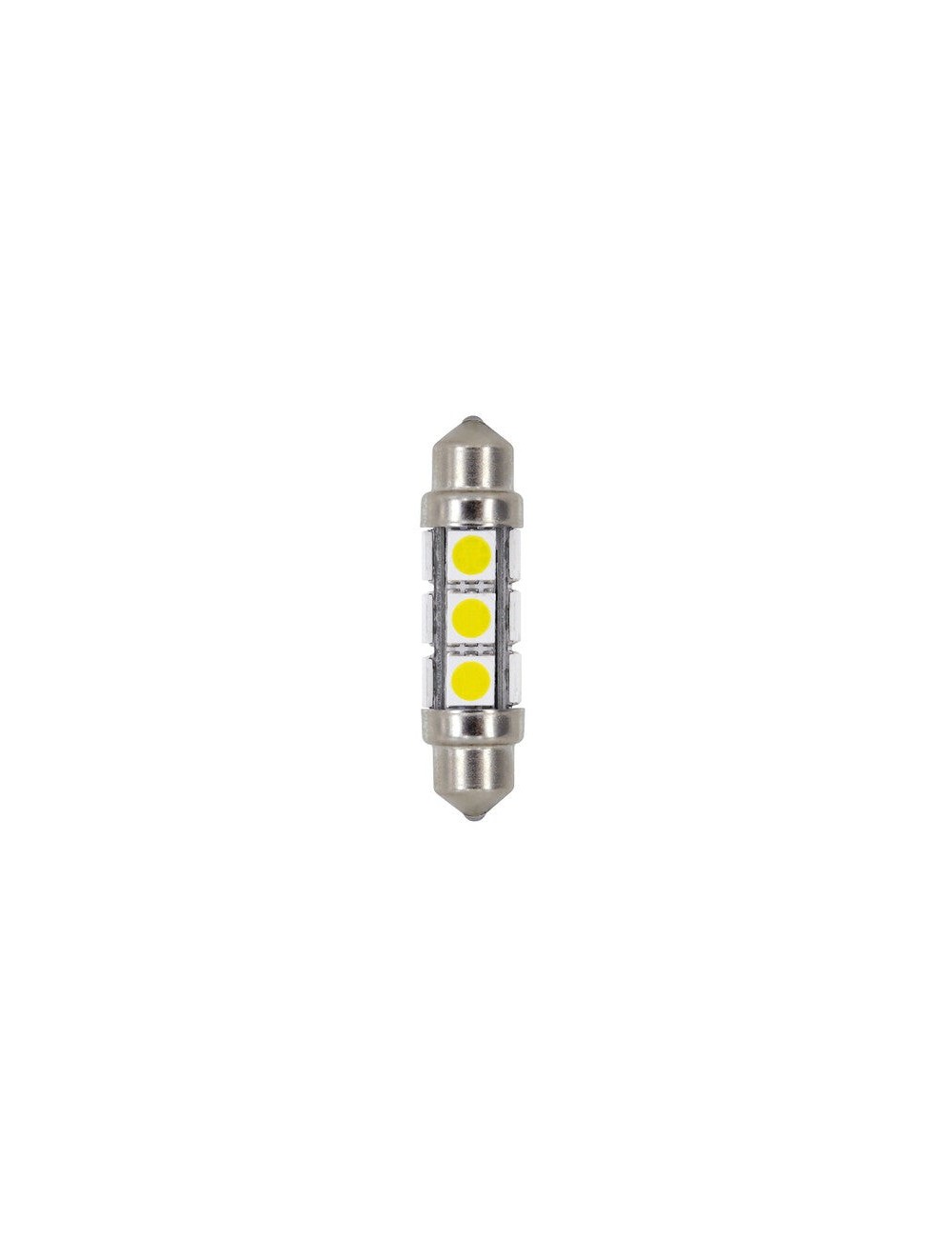 24/30V Led Series - 12 SMD x 3 chips - 11x41 mm - SV8,5-8 - 2 pz - D/Blister - Bianco - Doppia polarità