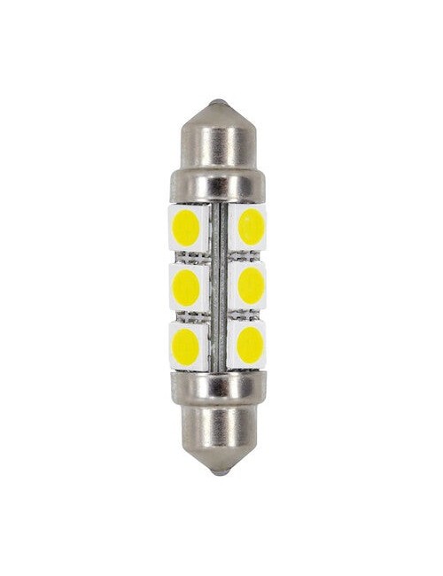 24/30V Led Series - 12 SMD x 3 chips - 11x41 mm - SV8,5-8 - 2 pz - D/Blister - Bianco - Doppia polarità