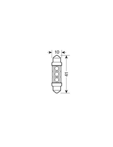 24/30V Led Series - 12 SMD x 3 chips - 11x41 mm - SV8,5-8 - 2 pz - D/Blister - Bianco - Doppia polarità