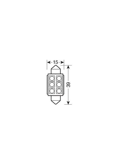 24/30V Led Series - 6 SMD x 3 chips - 15x39 mm - SV8,5-8 - 2 pz - D/Blister - Bianco - Doppia polarità