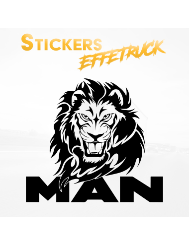 MAN TRUCK LION - Adesivo prespaziato Personalizzato